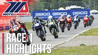 MotoAmerica Supersport Race 1 Highlights at Brainerd International Raceway 2022 [upl. by Adli]