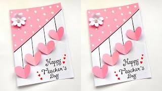 Teachers day greeting card  Easy and beautiful card for Teachers day  DIY Teachers Day Card [upl. by Festa744]