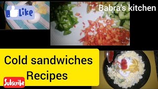 cold sandwiches by Babras kitchen [upl. by Oiramrej511]