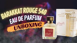 Barakkat Rouge 540 Eau De parfum DUPE DEL BACCARAT ROUGE 540 EAU DE PARFUM RESEÑA  UNBOXING [upl. by Aytnahs130]