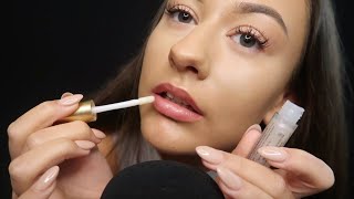 ASMR Lip Gloss Application Mouth Sounds Lip Smacking amp Kisses ♡ [upl. by Llorrad]