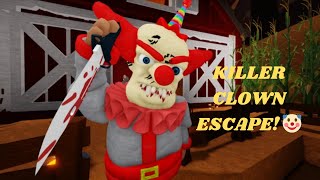 KILLER CLOWN ESCAPE 🤡 SCARY HALLOWEEN OBBY Roblox Obby Gameplay [upl. by Waylin]