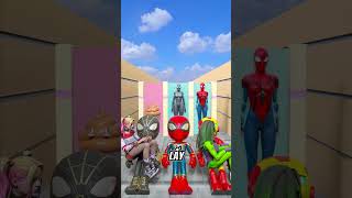 Kiss Run mới Spidey ĐỎ Vs ĐEN Spidey xuhuong superman spiderman [upl. by Einatirb]