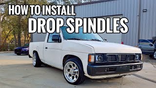 How to Install Belltech Drop Spindles Nissan Hardbody D21  440SP Kit Suspension Part 2 [upl. by Indnahc]