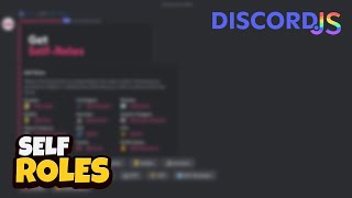 How to create a SELF ROLES COMMAND using discordjs for your server v14  Ep9 [upl. by Sperry]