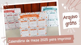 CALENDÁRIO DE MESA 2025 PARA IMPRIMIR  YOU MIMOS  DIY PASSO A PASSO [upl. by Zilvia]