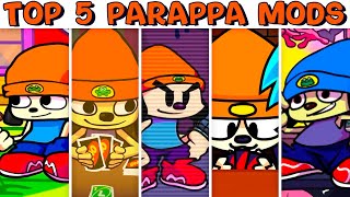 Top 5 Parappa Mods  Friday Night Funkin [upl. by Fayth]