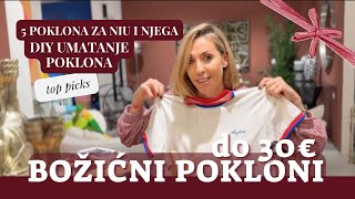 Top 5 božićnih poklona do 30 EUR za žene i muškarce  DIY ideje za umatanje [upl. by Divad]