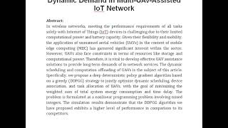 Deep Reinforcement Learning Based Computation Offloading for Servicing Dynamic Demand in Multi UAV A [upl. by Wolk443]