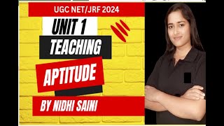 PAPER 1 UNIT 1 TEACHING APTITUDE BY NSAINI [upl. by Assirem]