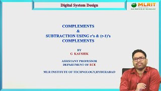 LEC03 DSD Complements amp Subtraction Using rs amp  r1  Complements PartI By Mr G Kaushik [upl. by Eeralih]