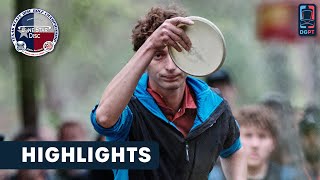 Round 1 Highlights MPO  2024 Texas State Disc Golf Championships [upl. by Manheim]