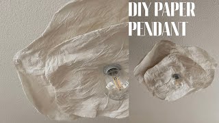 DIY PAPER MACHE PENDANT [upl. by Basile145]