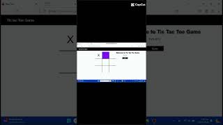 Tic Toe Game using HTML CSS and JavaScript coding html codingtime codingfun programmingfun [upl. by Anirtruc]