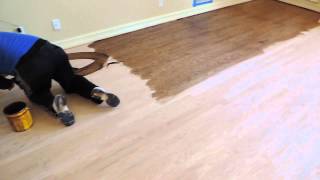 How to Stain Hardwood Floors by Hand [upl. by Acimehs]