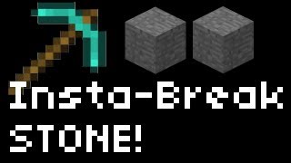 Minecraft Efficiency V and Haste II Instabreak stone [upl. by Otis]