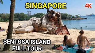 Sentosa Island Full Tour  Resorts World Sentosa  Palawan Beach  Siloso Beach  VivoCity [upl. by Ariajay39]