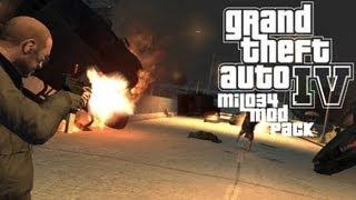 Grand theft auto 4  Episodic weaponry mods  milo34 [upl. by Atirak747]