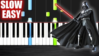 The Imperial March  Star Wars  SLOW EASY Piano Tutorial by PlutaX [upl. by Suivatal548]