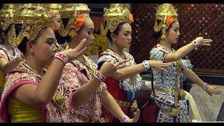 Traditional Thai Dancers at Erawan Shrine 4 faced Buddha Bangkok [upl. by Letrice]