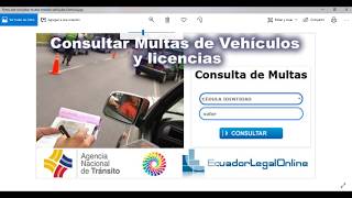 MULTAS CONSULTAR MULTAS DE VEHICULOS Y LICENCIAS COMISION DE TRANSITO [upl. by Love]