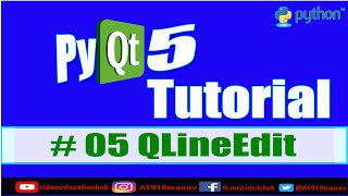 QLineEdit  PyQt5 full Course  Chapter 05  All methods amp signals of qlineedit is described [upl. by Augie]