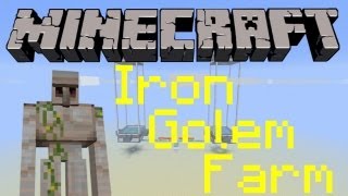 Minecraft  Iron Golem Farm Tutorial Minecraft 112 amp Pocket Edition [upl. by Howzell]