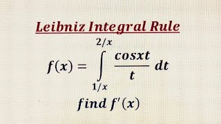 Differentiation of integrals  Part 2  Leibniz integral formula [upl. by Bausch86]