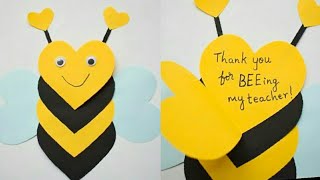 Cute Teachers Day Cards  DIY Teachers Day Card  Fun Paper Crafts for School [upl. by Henrie297]