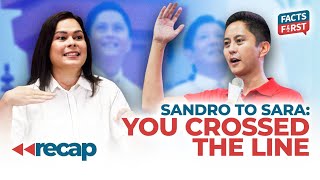 Sandro Marcos to Sara Duterte You crossed the line [upl. by Alis]