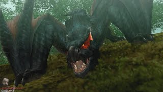 Secret Request Nargacuga  Monster Hunter Freedom Unite MHFU PS3 [upl. by Eirb]