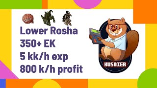 Lower Roshamuul  35 kkh raw  350 Knight  Tibia Hunting Guide [upl. by Alberta]