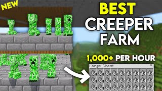 NEW BEST CREEPER FARM in 121 Minecraft Bedrock [upl. by Yeldar]