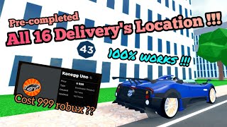 Roblox Car Dealership Tycoon  All 16 Deliverys Location  1 new leak [upl. by Ulphia943]