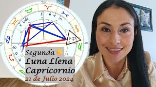 ▶️ 2ª LUNA LLENA EN CAPRICORNIO  21 DE JULIO 2024  Grado 29° en Conjunción Plutón Acuario [upl. by Llenel]