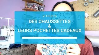 Des chaussettes tricotées main et leurs pochettes cadeaux [upl. by Enilram942]