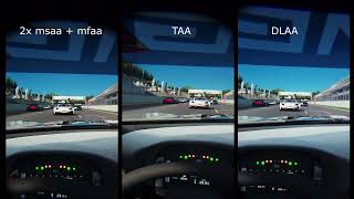 Assetto Corsa through the lens comparison in VR  MSAA vs TAA VS DLAA [upl. by Manuel]