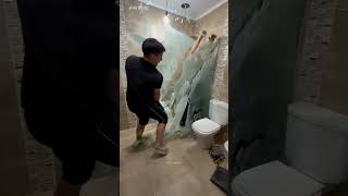 Glass Shower Door Shatters During Installation ☹️ [upl. by Nugent683]