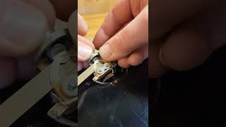 Guitar repair hack Fixing an old toggle switch without using cleaning solvents or sprays luthier [upl. by Martin749]