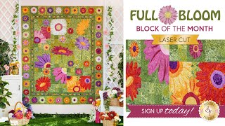 Introducing Full Bloom Laser Cut Block of the Month  by Shabby Fabrics [upl. by Aryad310]