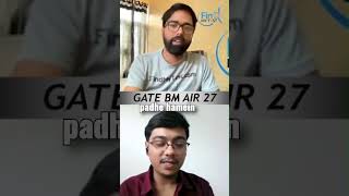 GATE Topper On Self Study gateexam gate topper biomedicalengineering btech iit [upl. by Carlson]