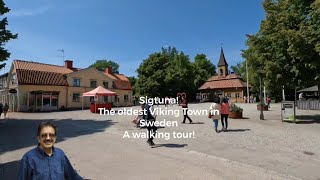 Stockholm Series 13 A walking tour of Sigtuna The oldest Viking Town in Sweden 4K [upl. by Aerdnaek]