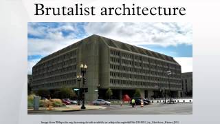 Brutalist architecture [upl. by Litton]