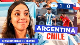 ARGENTINA 1  CHILE 0  REACCIÓN URUGUAYA desde el ESTADIO Copa América 2024 [upl. by Holt867]