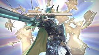 FINAL FANTASY XIV Trial Battle VS Warrior of Light Elidibus [upl. by Nuy]