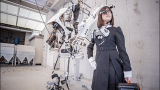 【robot amp maid】人が乗って操作できるロボスーツ「スケルトニクス」始動！【最新ロボットSkeletonics】 [upl. by Wamsley]