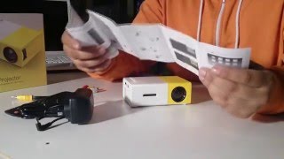 Mini Projector LED  Unboxing In The Dark [upl. by Nnairac]