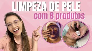 LIMPEZA DE PELE PROFISSIONAL COMPLETA COM 8 PRODUTOS [upl. by Amorete]