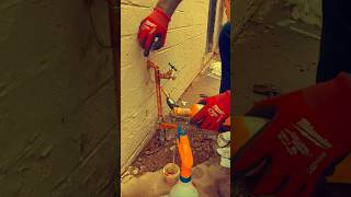 Fixing a Broken Water Riser Main Shut Off Valve Repair After Delivery Truck Damage shorts asmr [upl. by Aneerbas]