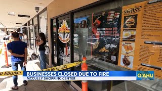 McCully businesses closed due to fire [upl. by Gilli]